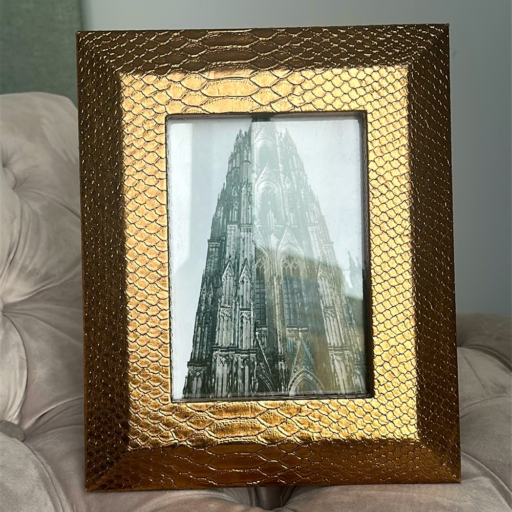 Bronze Crocodile Photograph Frame